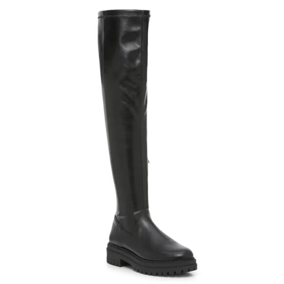 Mix No. 6 Bessia Over-the-Knee Faux Leather Chunky Platform Boot 8 - Picture 1 of 7